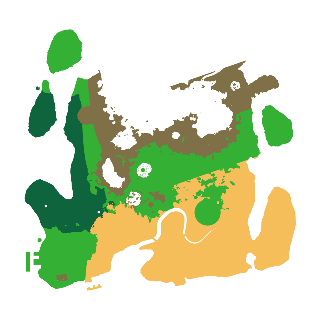 Biome Rust Map: Procedural Map, Size: 3200, Seed: 235441086