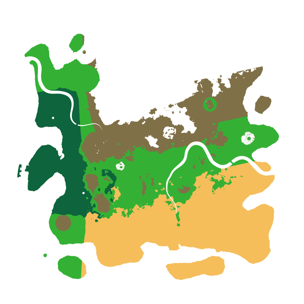 Biome Rust Map: Procedural Map, Size: 3500, Seed: 6868