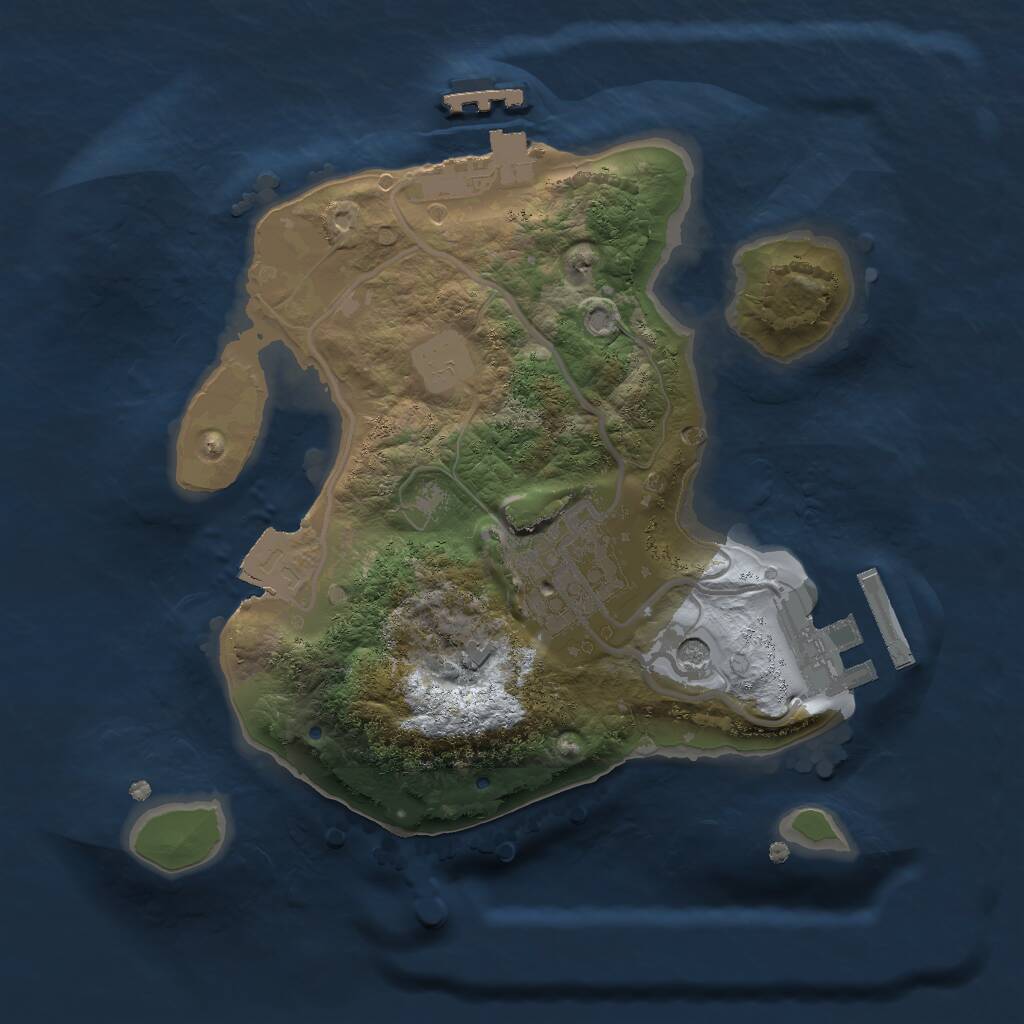 Rust Map: Procedural Map, Size: 2000, Seed: 1273555323, 7 Monuments