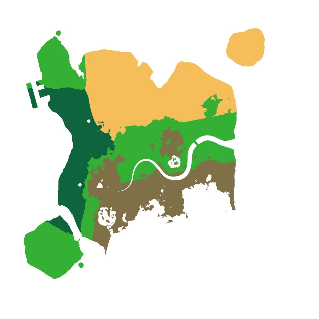 Biome Rust Map: Procedural Map, Size: 2500, Seed: 484012