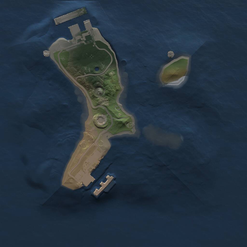 Rust Map: Procedural Map, Size: 1500, Seed: 55123, 5 Monuments
