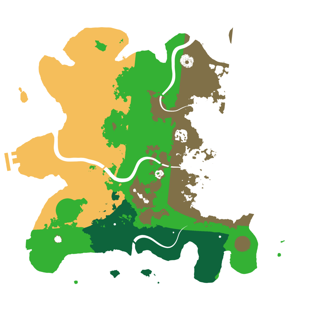 Biome Rust Map: Procedural Map, Size: 3500, Seed: 1204596537