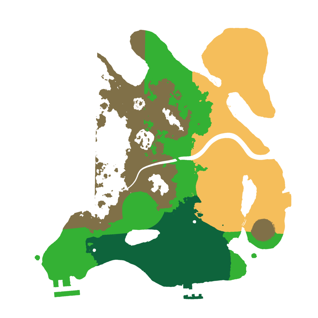 Biome Rust Map: Procedural Map, Size: 2500, Seed: 183742