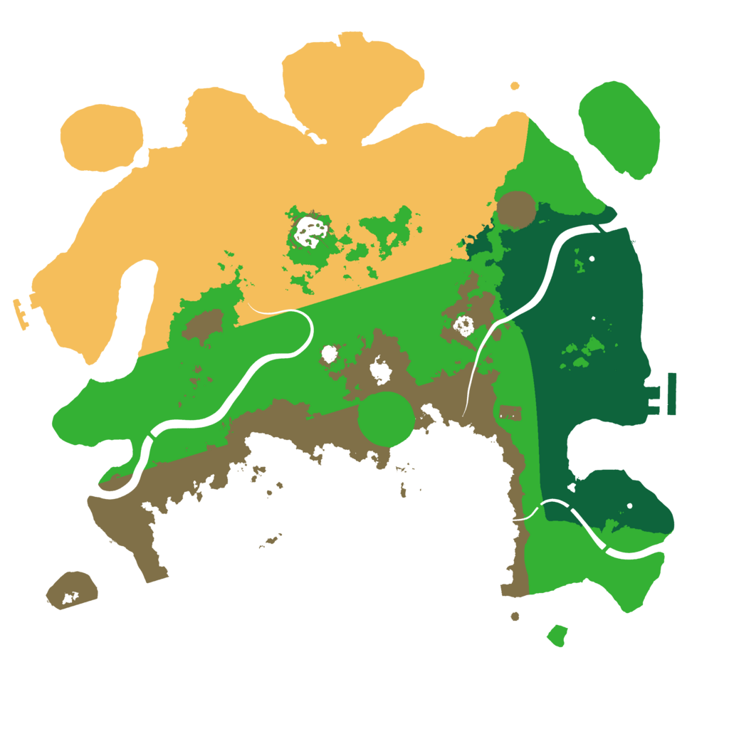 Biome Rust Map: Procedural Map, Size: 3500, Seed: 1294036532