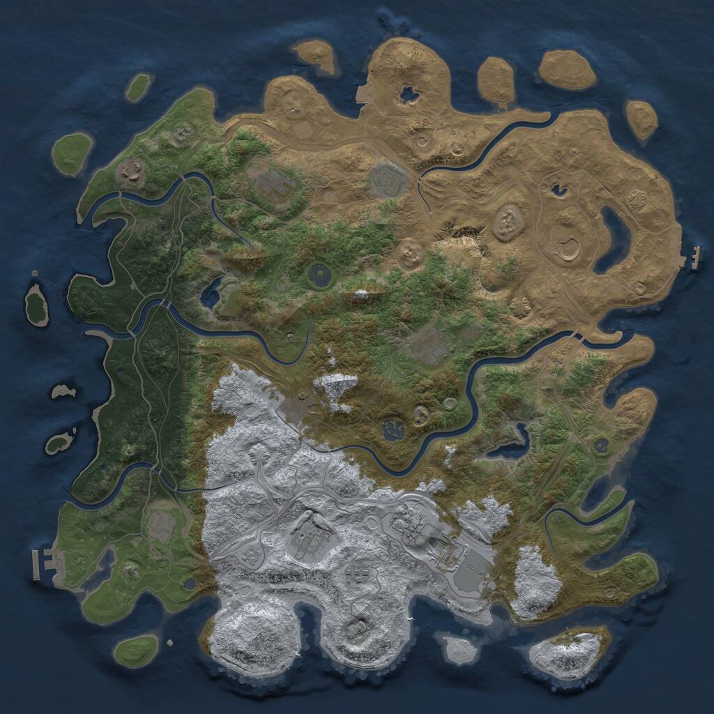 Rust Map: Procedural Map, Size: 4740, Seed: 3028, 19 Monuments