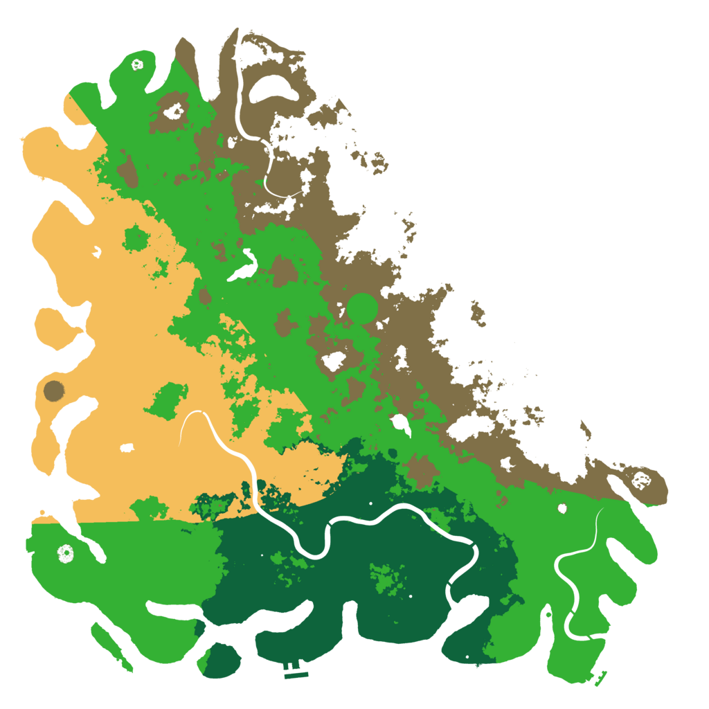 Biome Rust Map: Procedural Map, Size: 6000, Seed: 1164938665