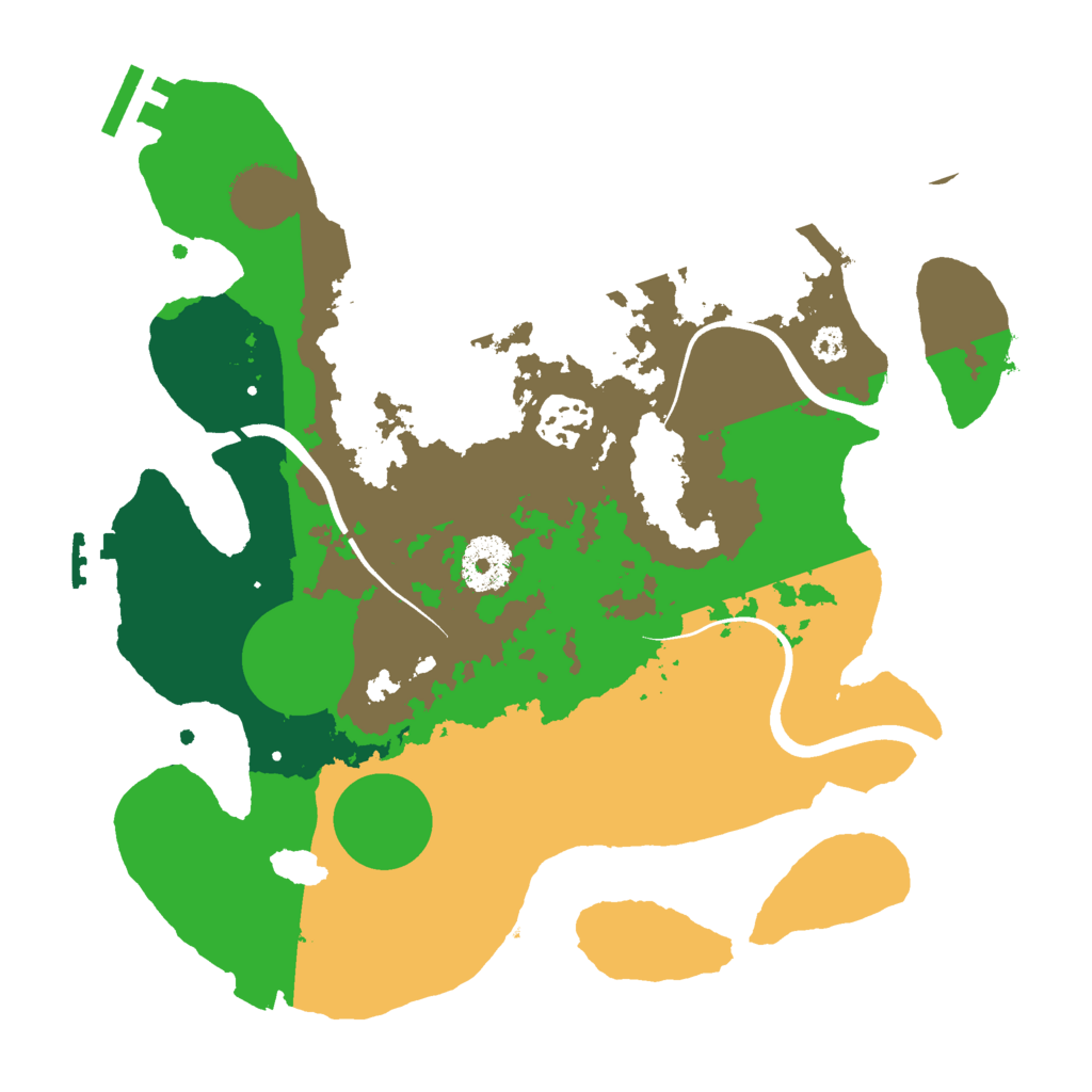 Biome Rust Map: Procedural Map, Size: 3000, Seed: 258496