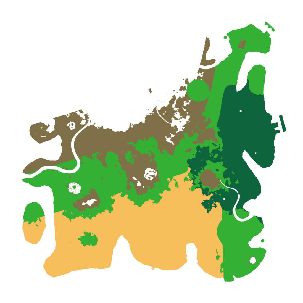 Biome Rust Map: Procedural Map, Size: 3650, Seed: 1788491940