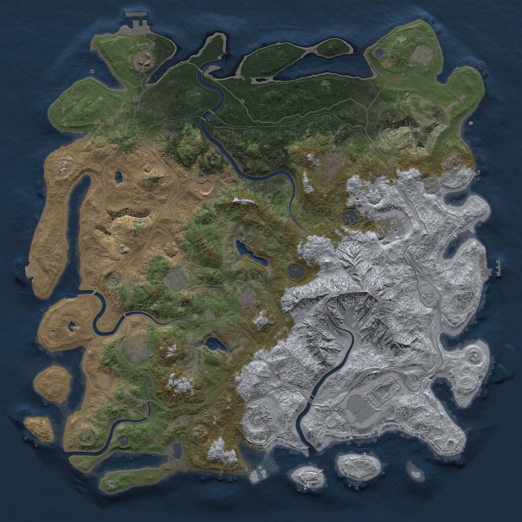 Rust Map: Procedural Map, Size: 5000, Seed: 1492185930, 19 Monuments