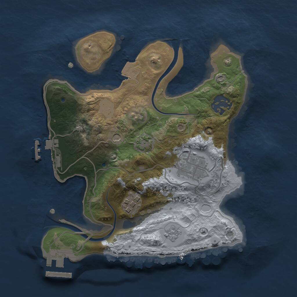 Rust Map: Procedural Map, Size: 2300, Seed: 221681508, 11 Monuments