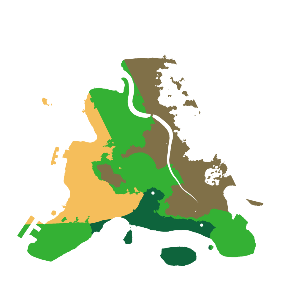 Biome Rust Map: Procedural Map, Size: 2500, Seed: 20261207