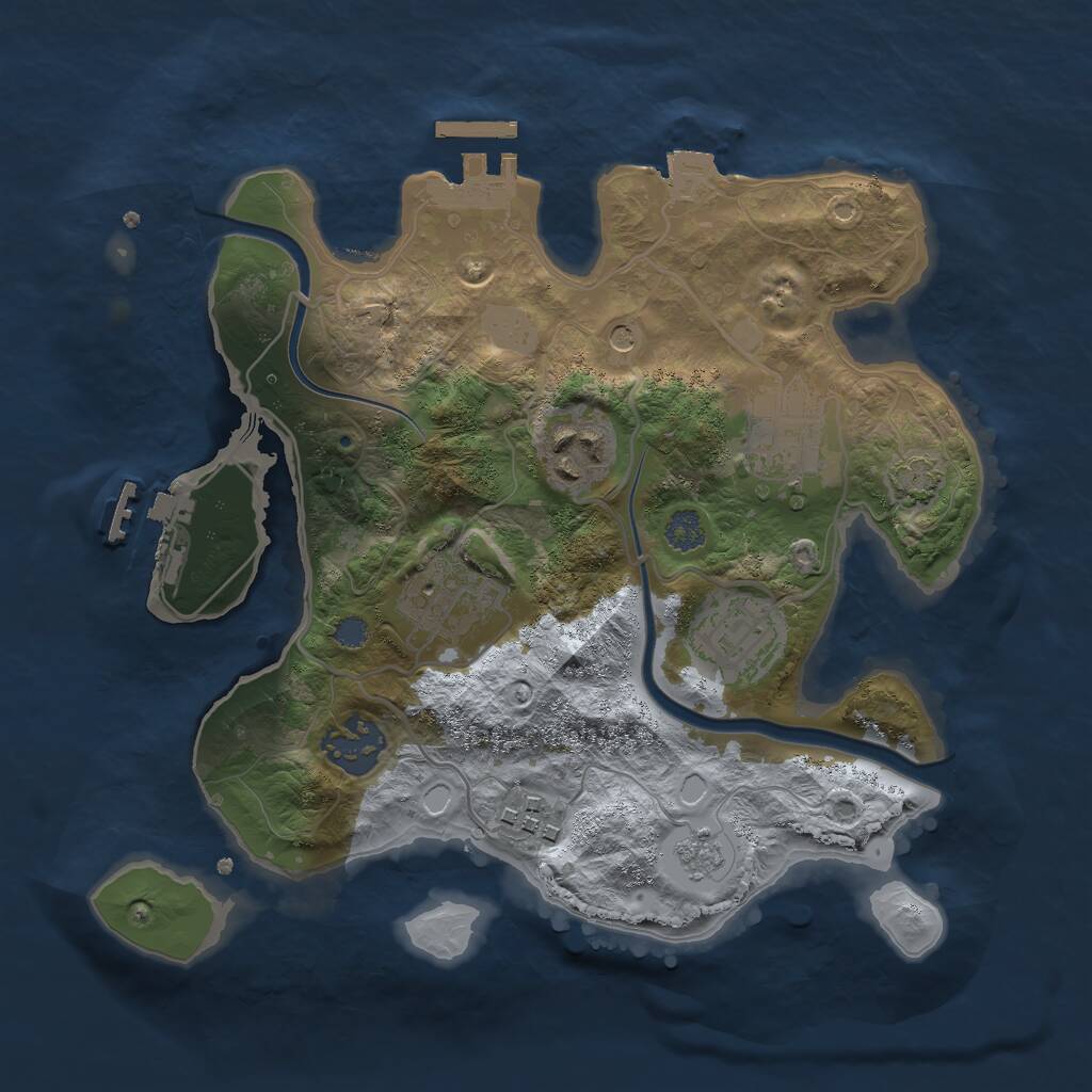 Rust Map: Procedural Map, Size: 2700, Seed: 952168, 14 Monuments