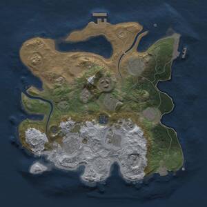Thumbnail Rust Map: Procedural Map, Size: 3000, Seed: 1149845251, 15 Monuments