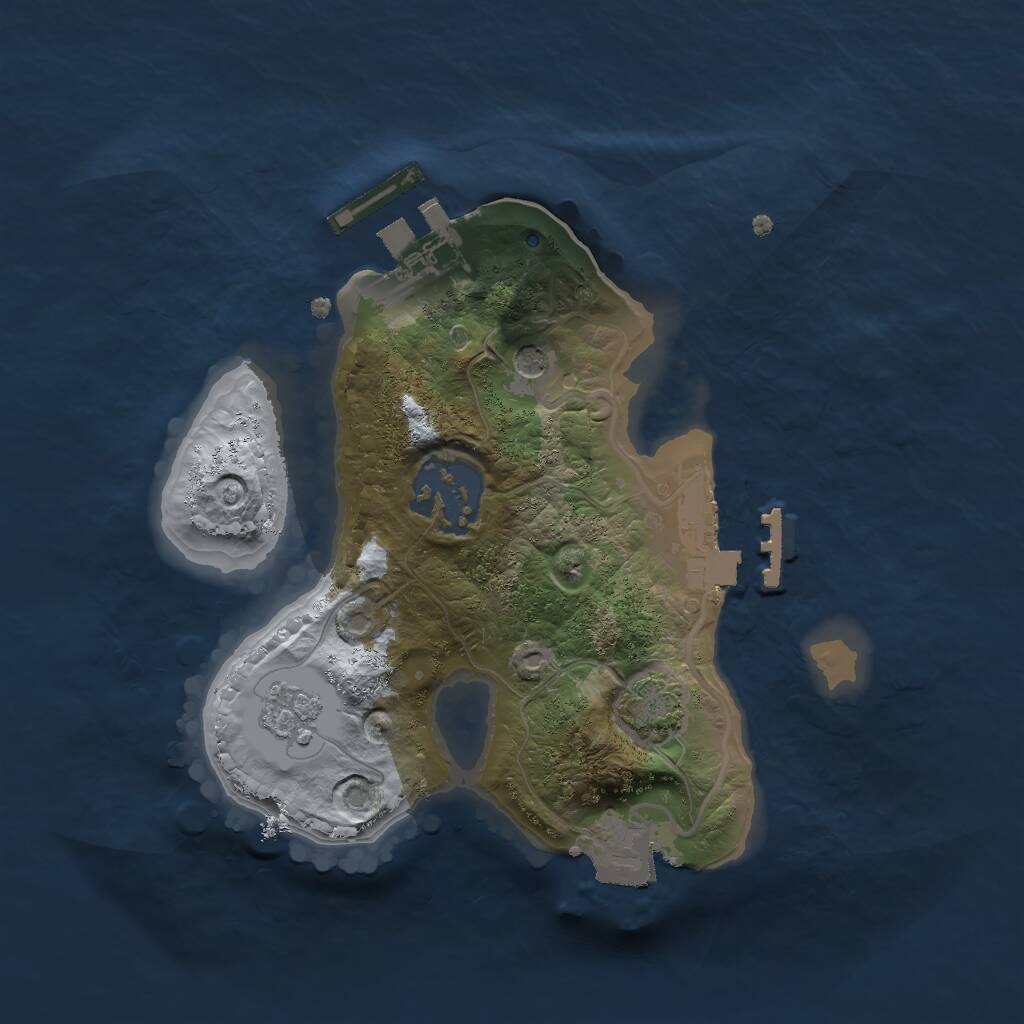 Rust Map: Procedural Map, Size: 2000, Seed: 1291419807, 9 Monuments
