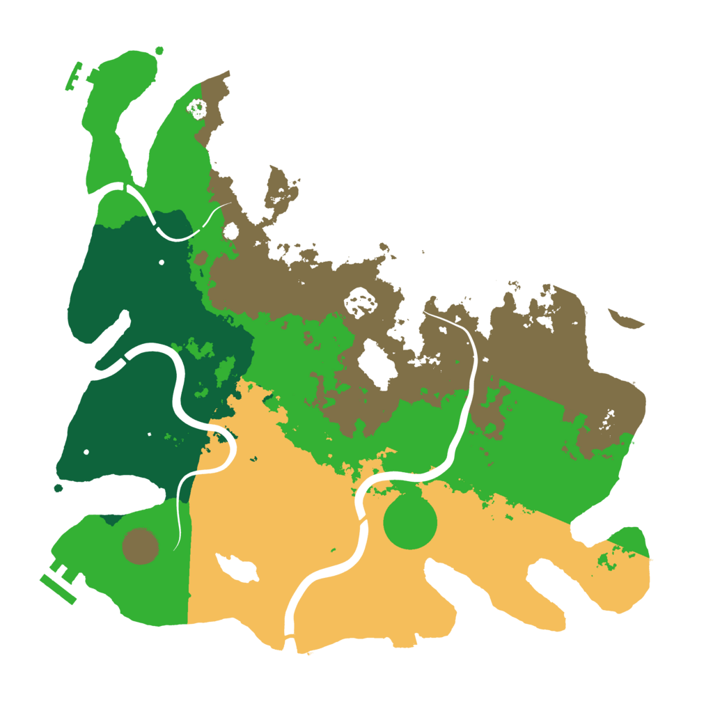 Biome Rust Map: Procedural Map, Size: 3500, Seed: 166863296