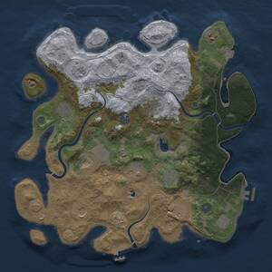 Thumbnail Rust Map: Procedural Map, Size: 4000, Seed: 1259115288, 19 Monuments