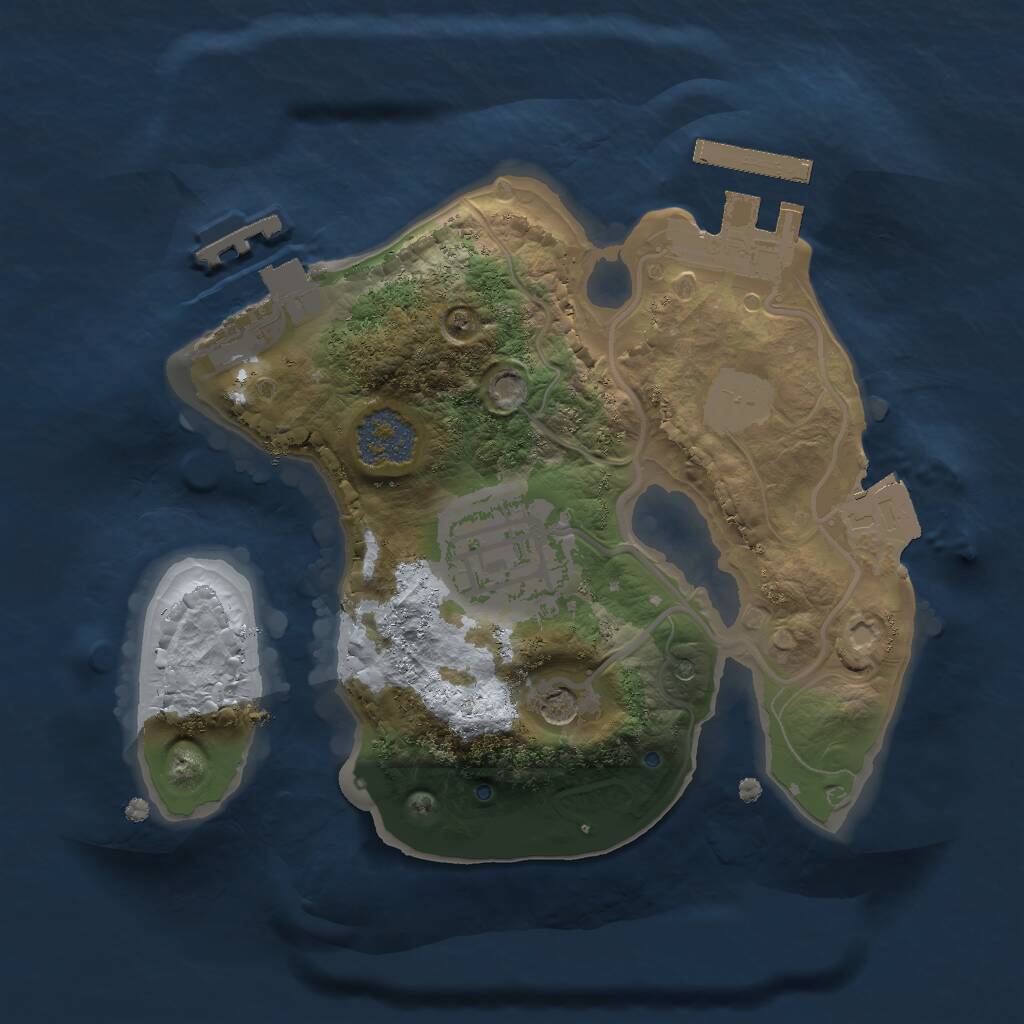 Rust Map: Procedural Map, Size: 1750, Seed: 12334, 7 Monuments