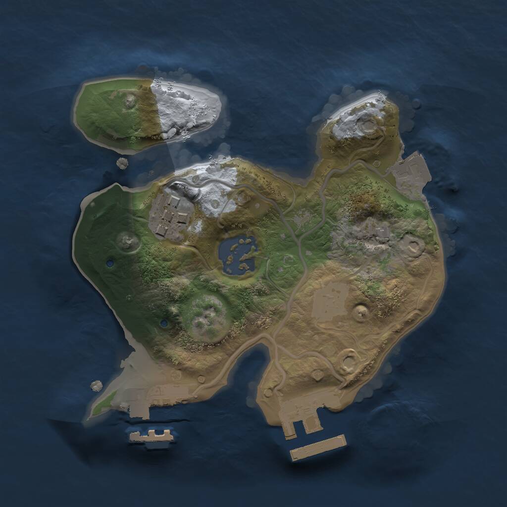 Rust Map: Procedural Map, Size: 1800, Seed: 1068152221, 7 Monuments