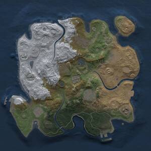 Thumbnail Rust Map: Procedural Map, Size: 3000, Seed: 1780643032, 15 Monuments