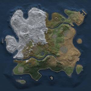 Thumbnail Rust Map: Procedural Map, Size: 3200, Seed: 21, 15 Monuments