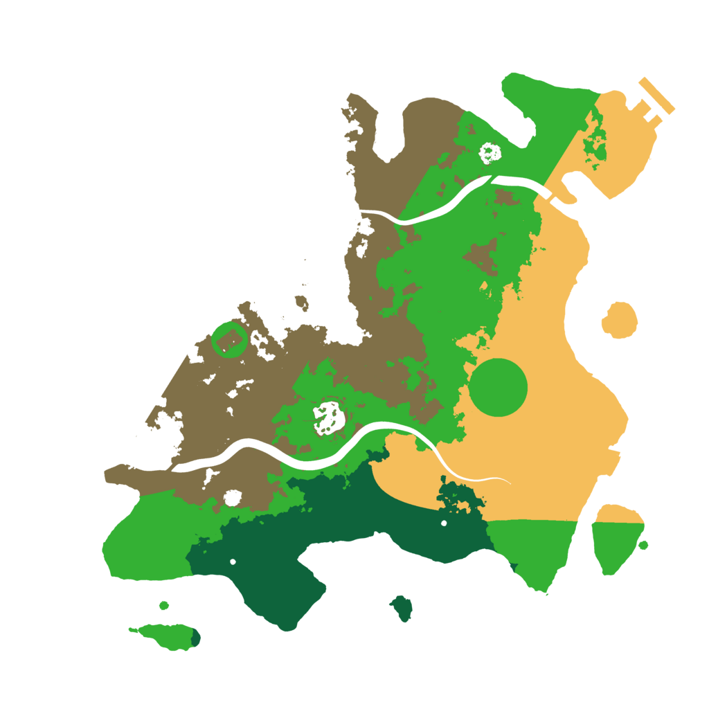Biome Rust Map: Procedural Map, Size: 3200, Seed: 21
