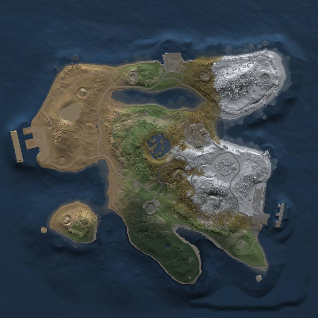 Rust Map: Procedural Map, Size: 2000, Seed: 1572536446, 9 Monuments