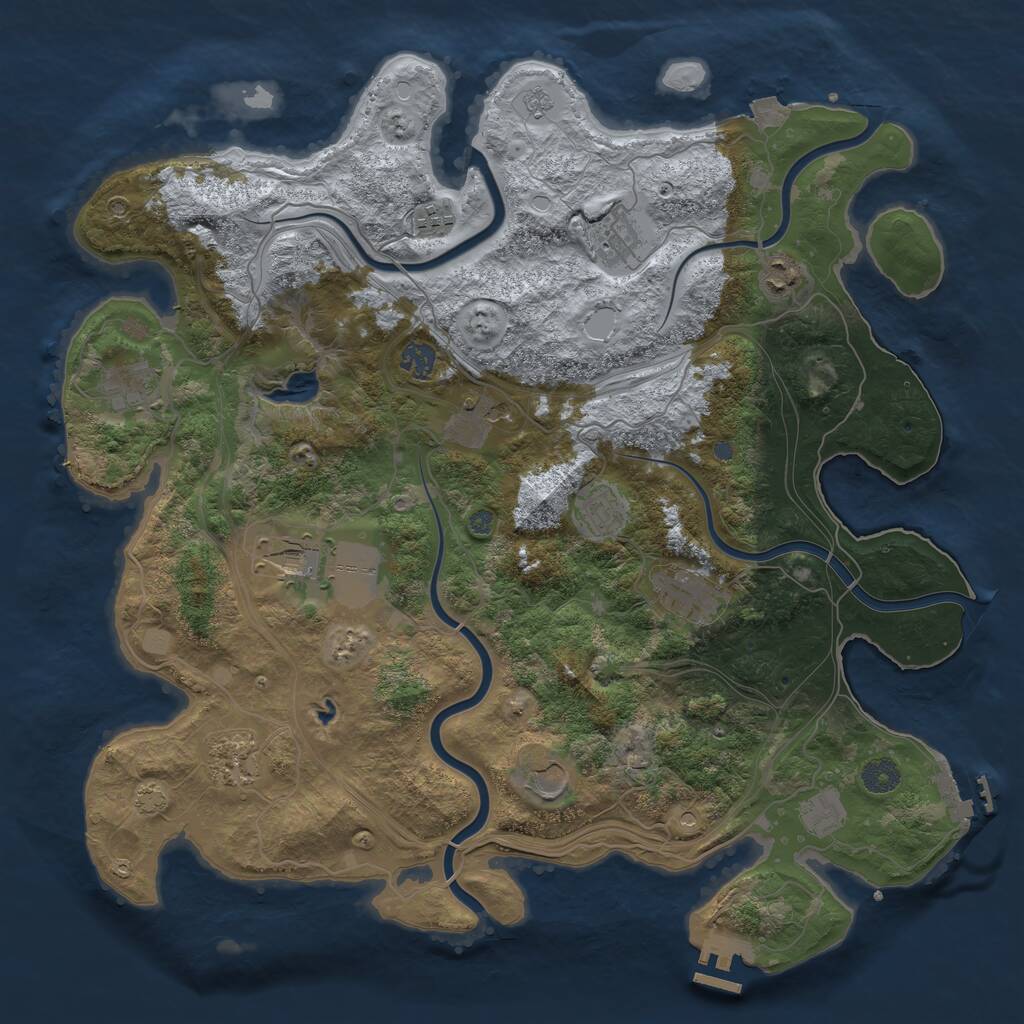 Rust Map: Procedural Map, Size: 4250, Seed: 1558959660, 19 Monuments