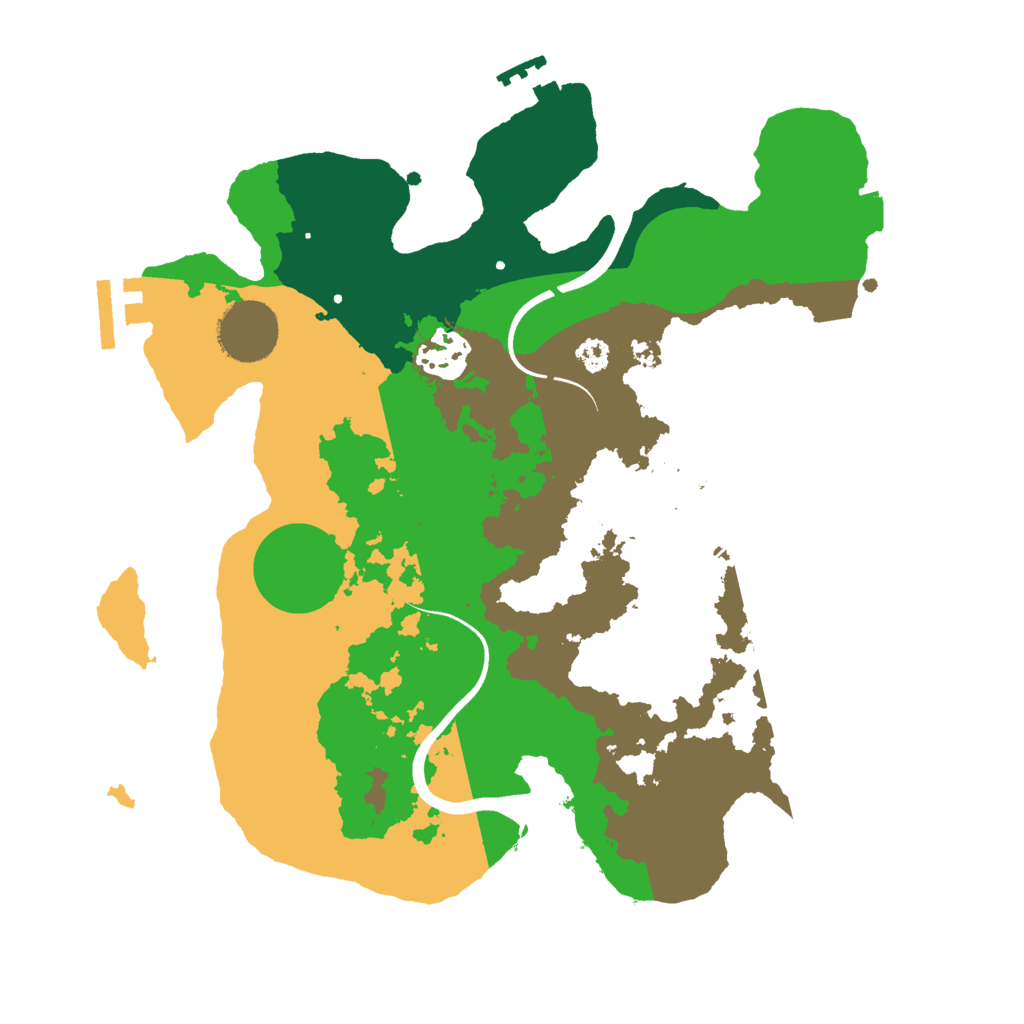 Biome Rust Map: Procedural Map, Size: 3000, Seed: 18741