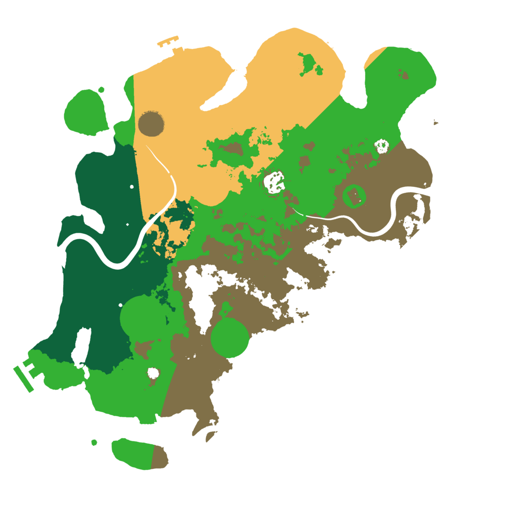 Biome Rust Map: Procedural Map, Size: 3500, Seed: 325345