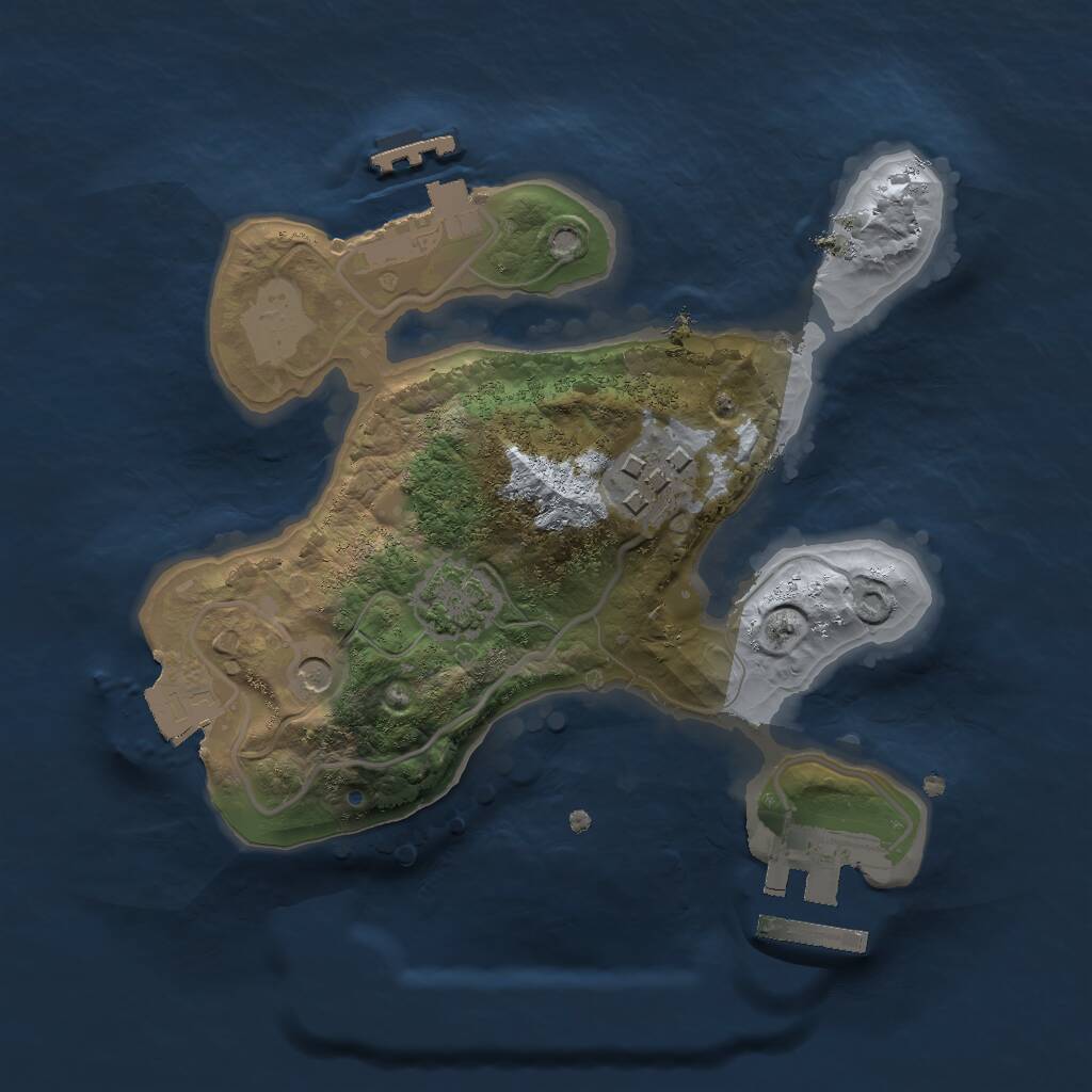 Rust Map: Procedural Map, Size: 2000, Seed: 20261019, 8 Monuments
