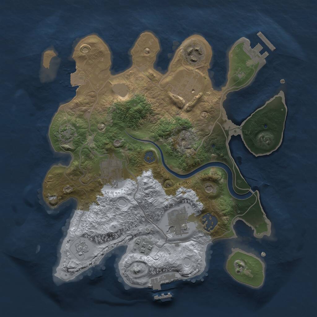Rust Map: Procedural Map, Size: 2750, Seed: 67, 14 Monuments