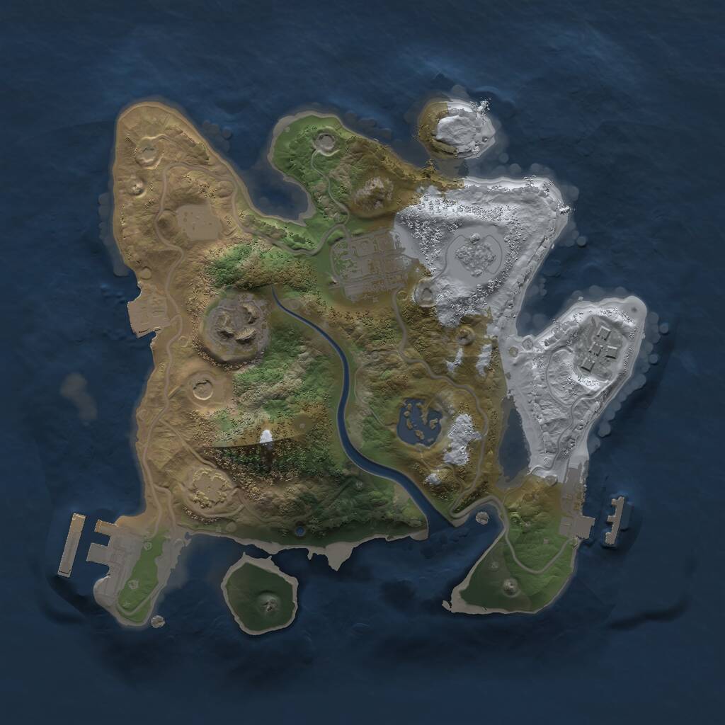 Rust Map: Procedural Map, Size: 2300, Seed: 604710191, 12 Monuments