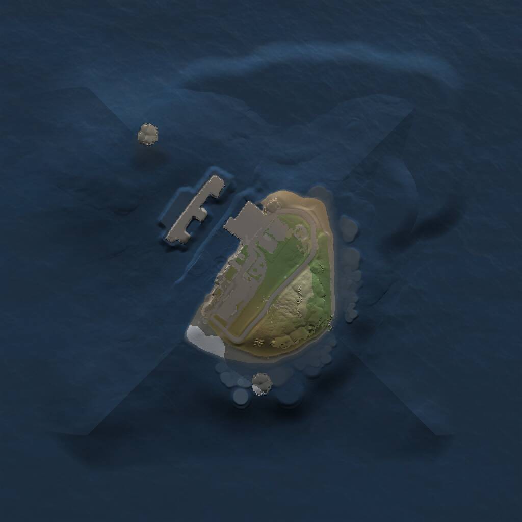 Rust Map: Procedural Map, Size: 1000, Seed: 624578193, 4 Monuments