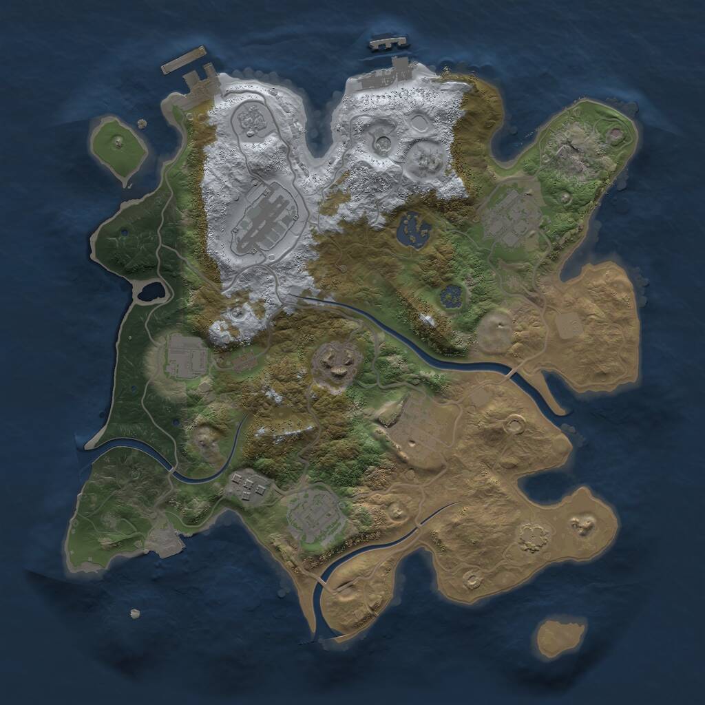 Procedural Map :: Rust Map :: Just-Wiped