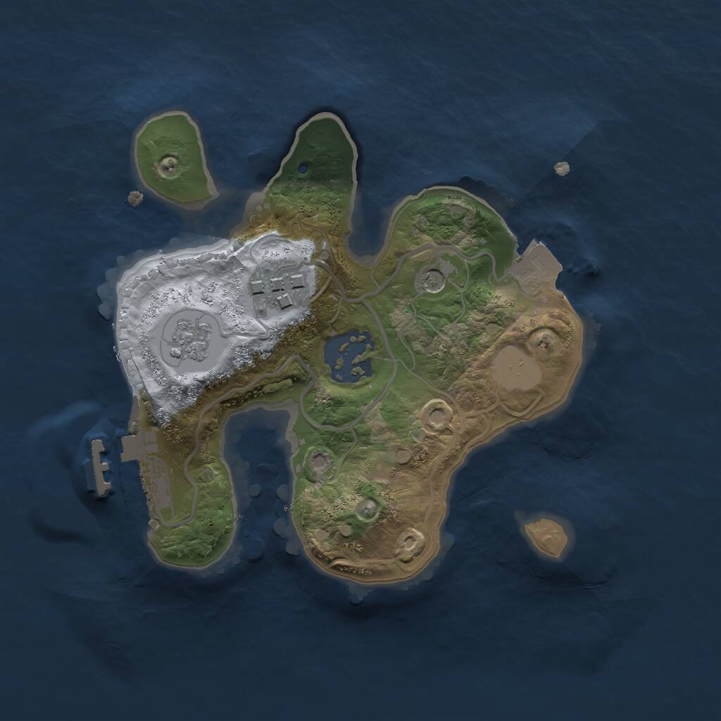 Rust Map: Procedural Map, Size: 2000, Seed: 1610380731, 8 Monuments
