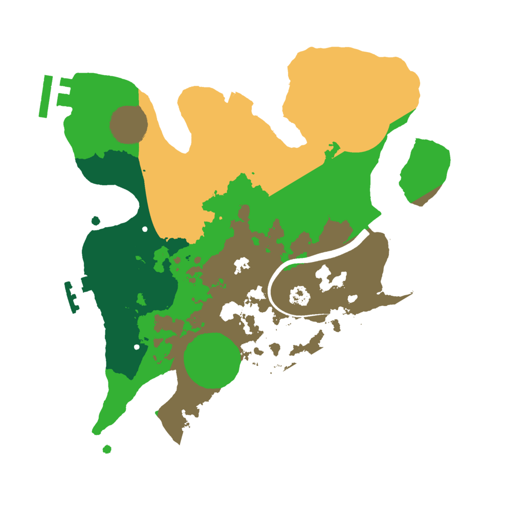 Biome Rust Map: Procedural Map, Size: 2500, Seed: 734819486