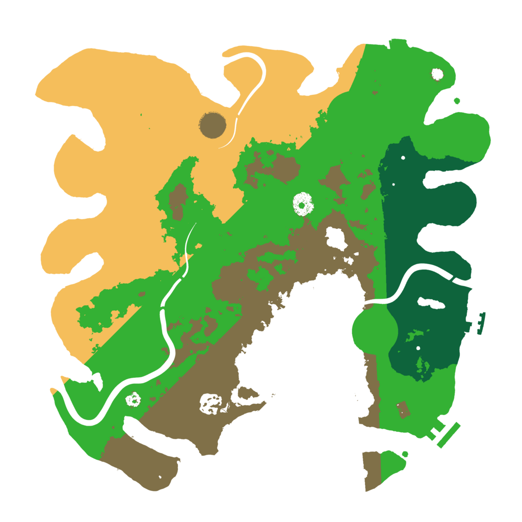 Biome Rust Map: Procedural Map, Size: 3500, Seed: 1338986572