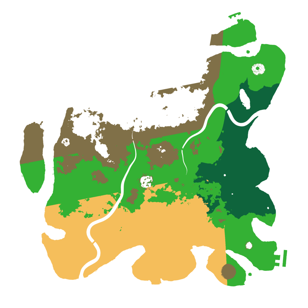 Biome Rust Map: Procedural Map, Size: 3700, Seed: 420477299