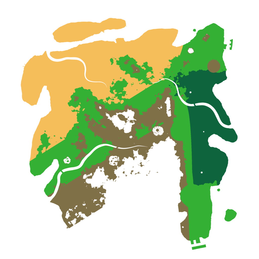 Biome Rust Map: Procedural Map, Size: 3700, Seed: 129304965