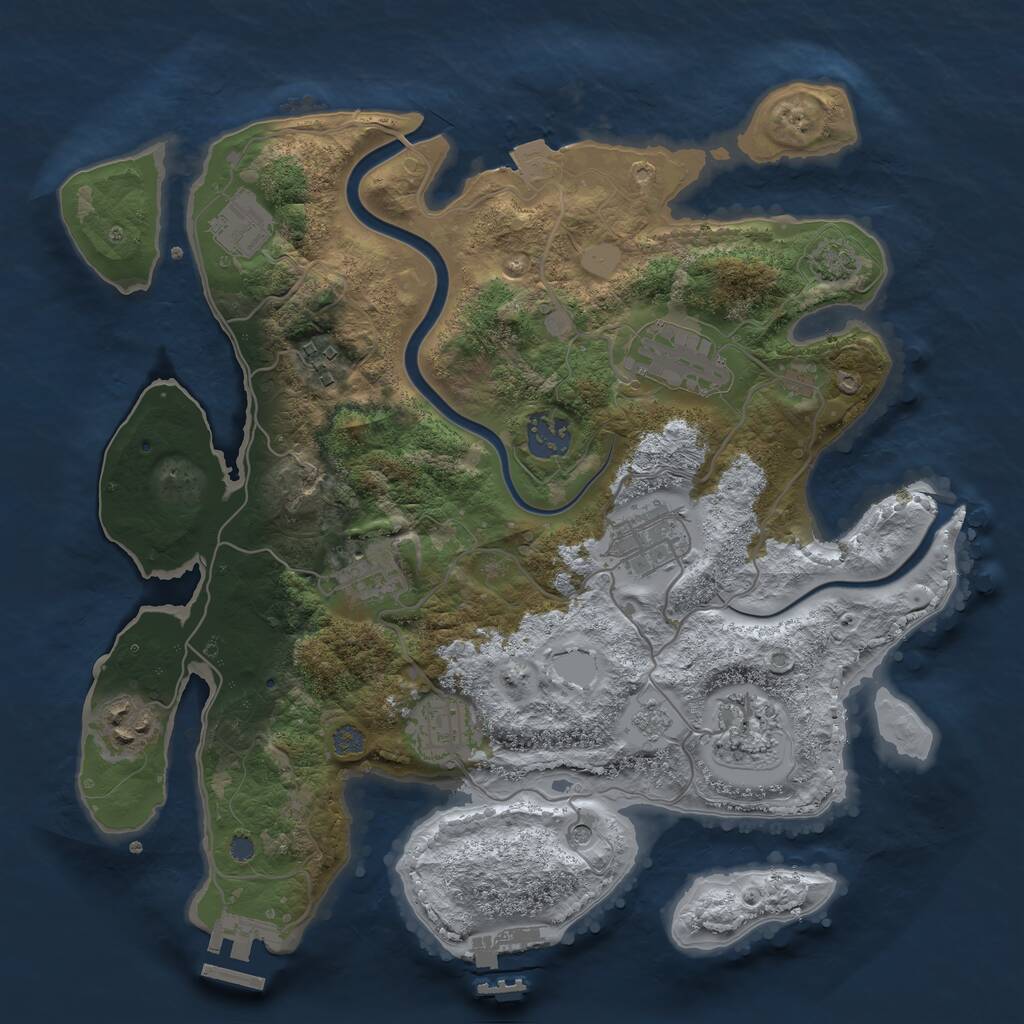 Procedural Map :: Rust Map :: Just-Wiped