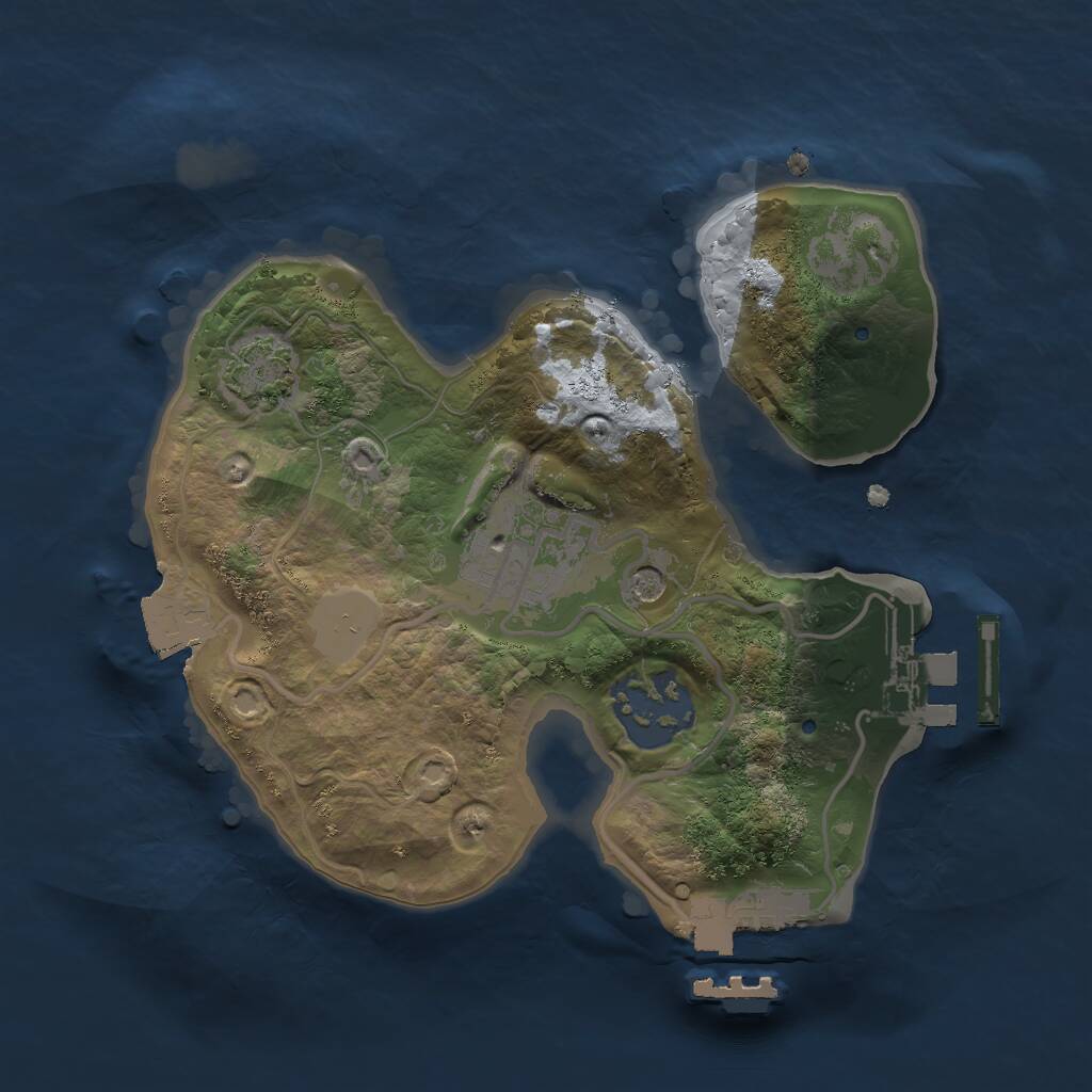 Rust Map: Procedural Map, Size: 2000, Seed: 134204697, 9 Monuments