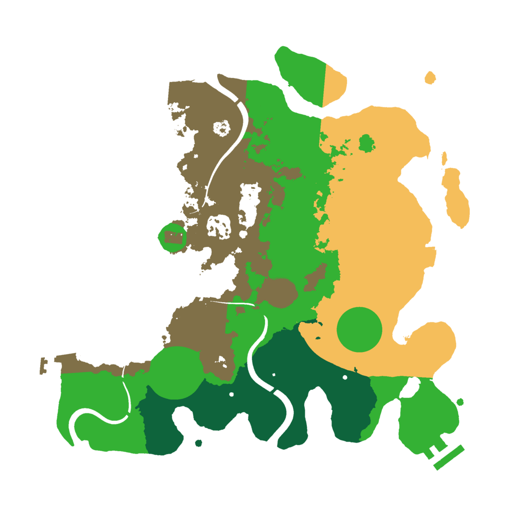Biome Rust Map: Procedural Map, Size: 3000, Seed: 23227