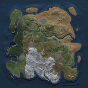 Thumbnail Rust Map: Procedural Map, Size: 3600, Seed: 1802029822, 19 Monuments