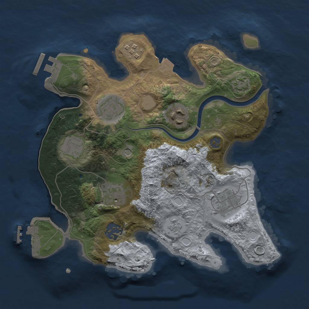 Rust Map: Procedural Map, Size: 2700, Seed: 1792497691, 14 Monuments