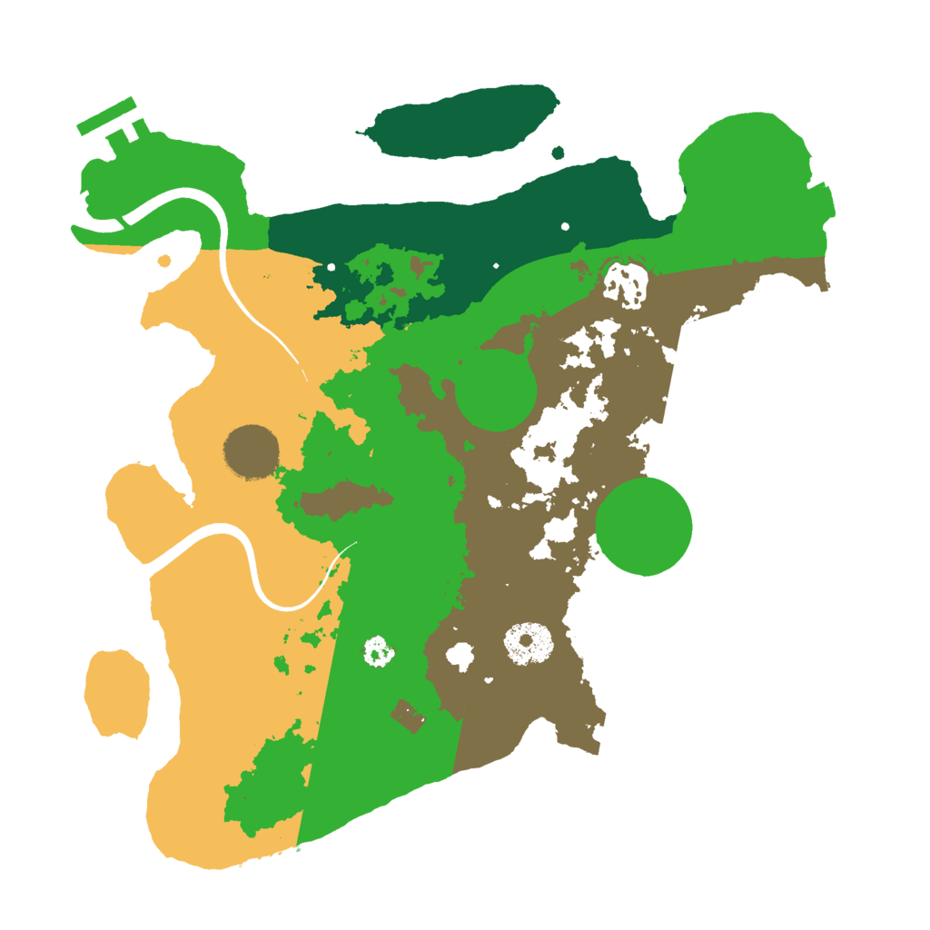 Biome Rust Map: Procedural Map, Size: 3000, Seed: 1268197528