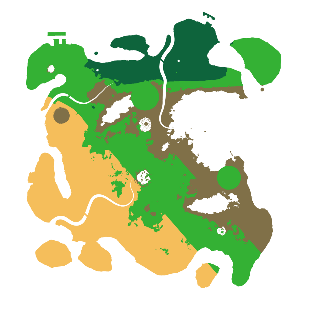 Biome Rust Map: Procedural Map, Size: 3500, Seed: 258349