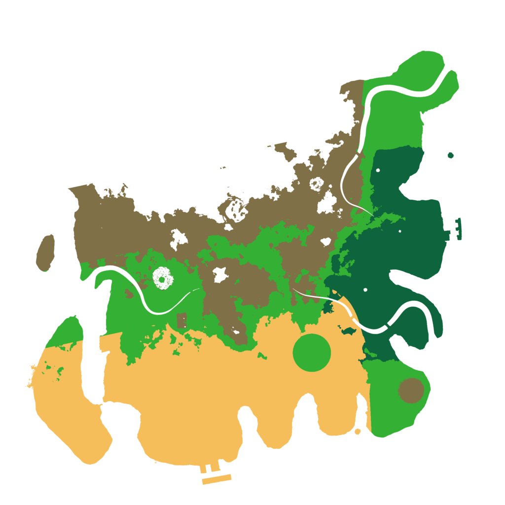 Biome Rust Map: Procedural Map, Size: 3500, Seed: 50575
