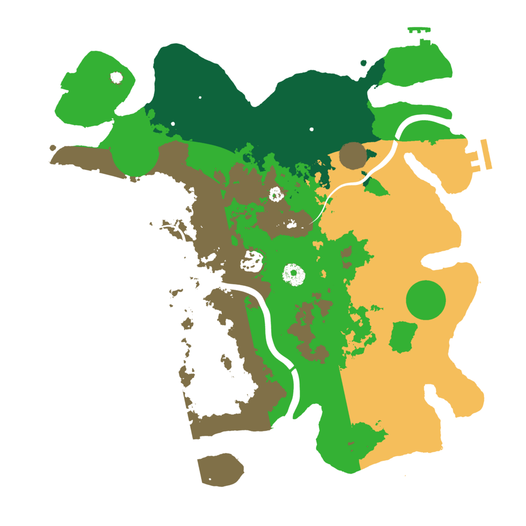 Biome Rust Map: Procedural Map, Size: 3500, Seed: 10687495