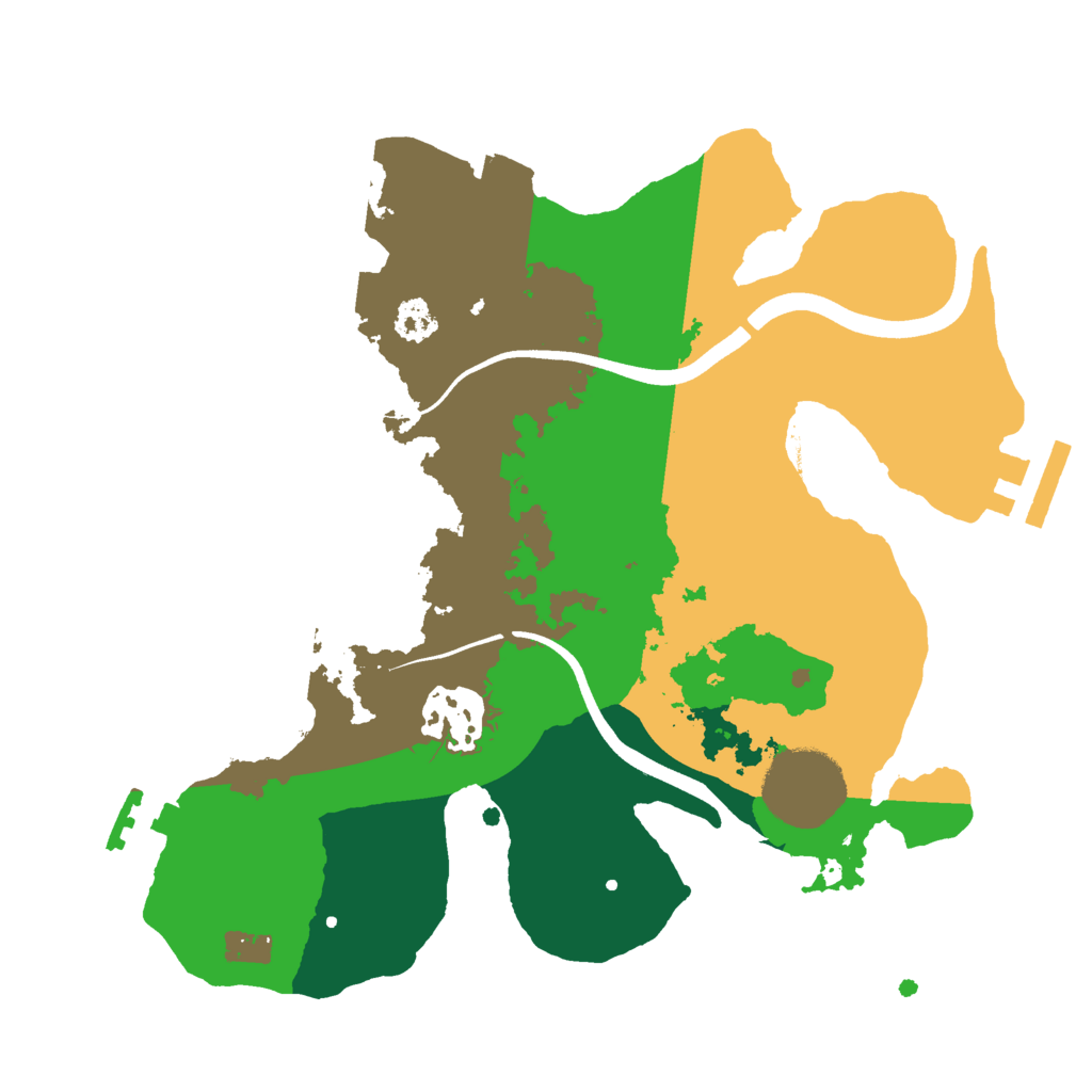 Biome Rust Map: Procedural Map, Size: 2500, Seed: 147621143