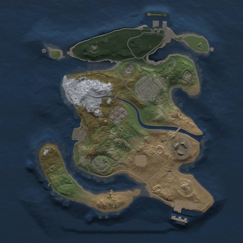 Rust Map: Procedural Map, Size: 2300, Seed: 252129, 10 Monuments